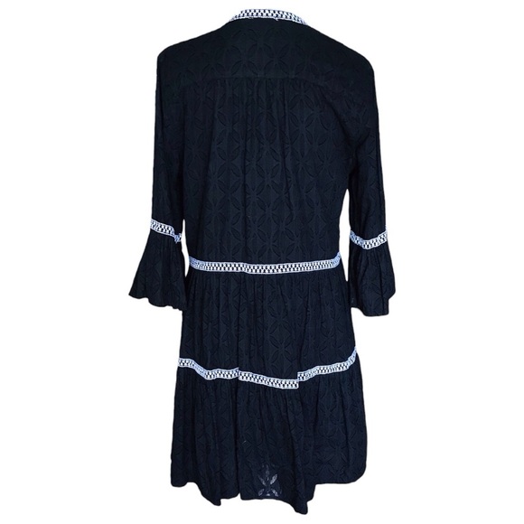 Tommy Bahama Embroidered Tassel V-Neck Cotton Tunic Dress - Picture 5 of 8